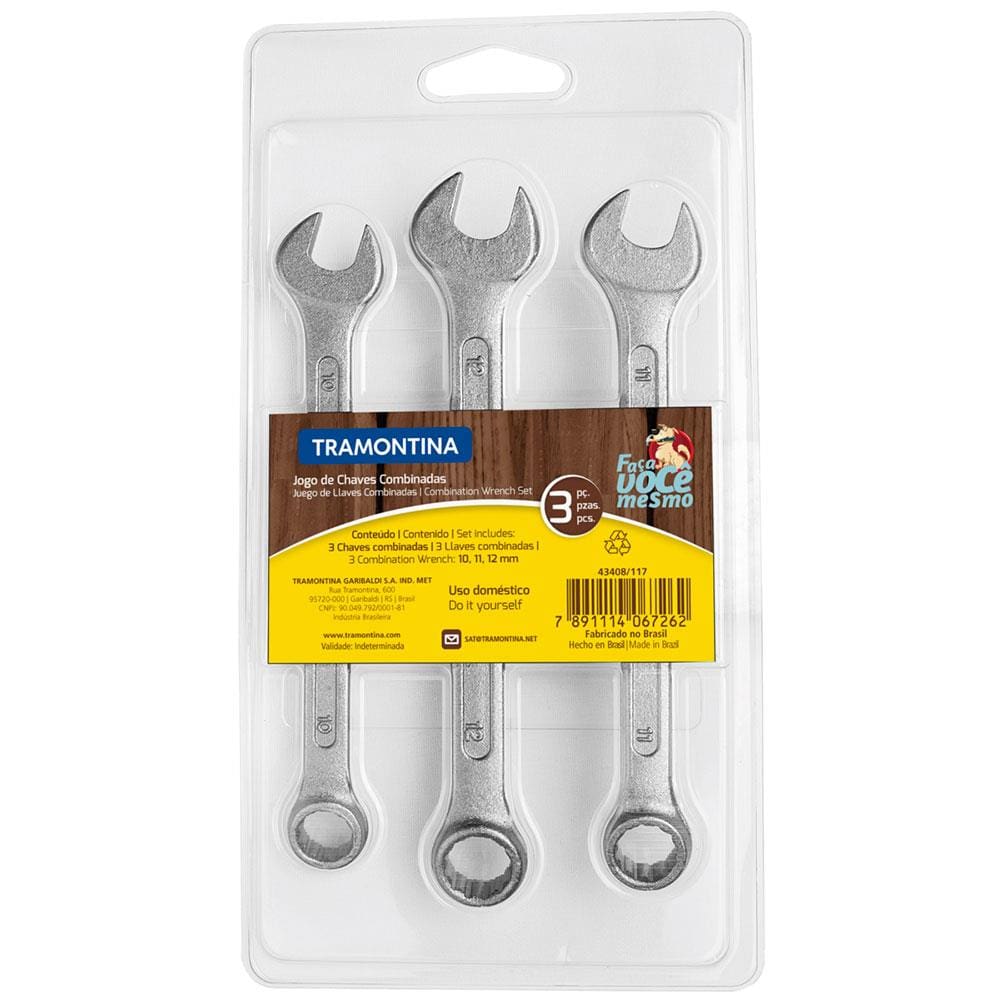 Jogo de Chaves Combinadas Tramontina - 3 Peças