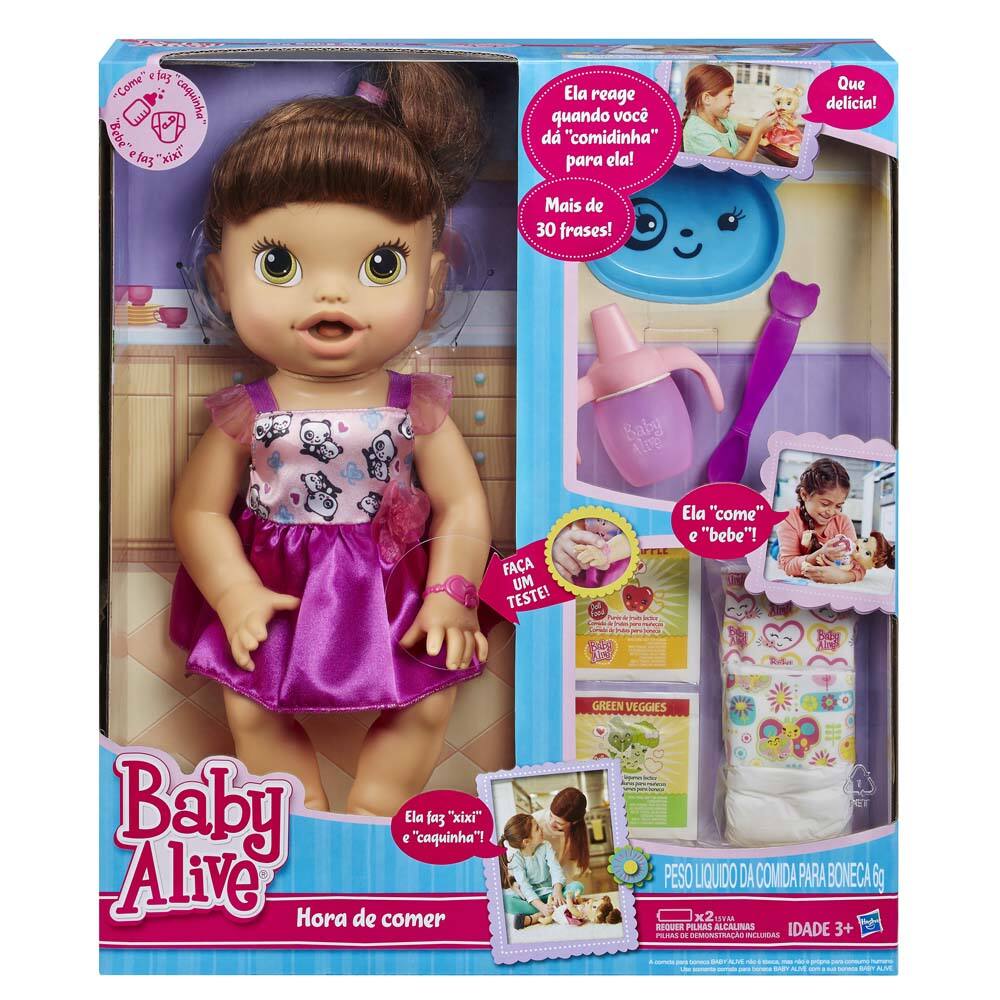 Boneca Hasbro Morena Baby Alive - Hora | Extra