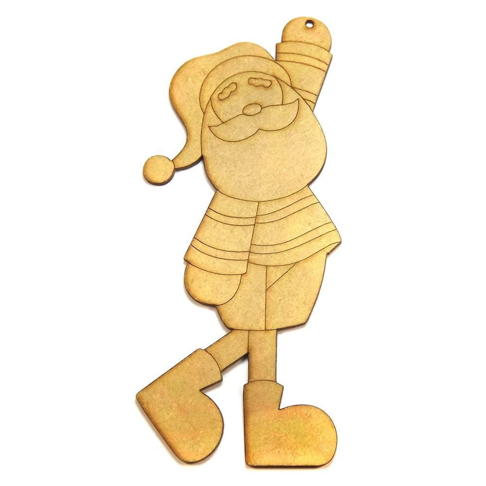 Aplique Papai Noel Braço para Cima Natal