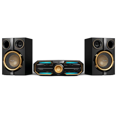 imagem-Mini System Hi-Fi Philips FX30X/78 com MP3, Entrada USB, Bluetooth, NFC, Amplificador Duplo e Ripping – 600 W
