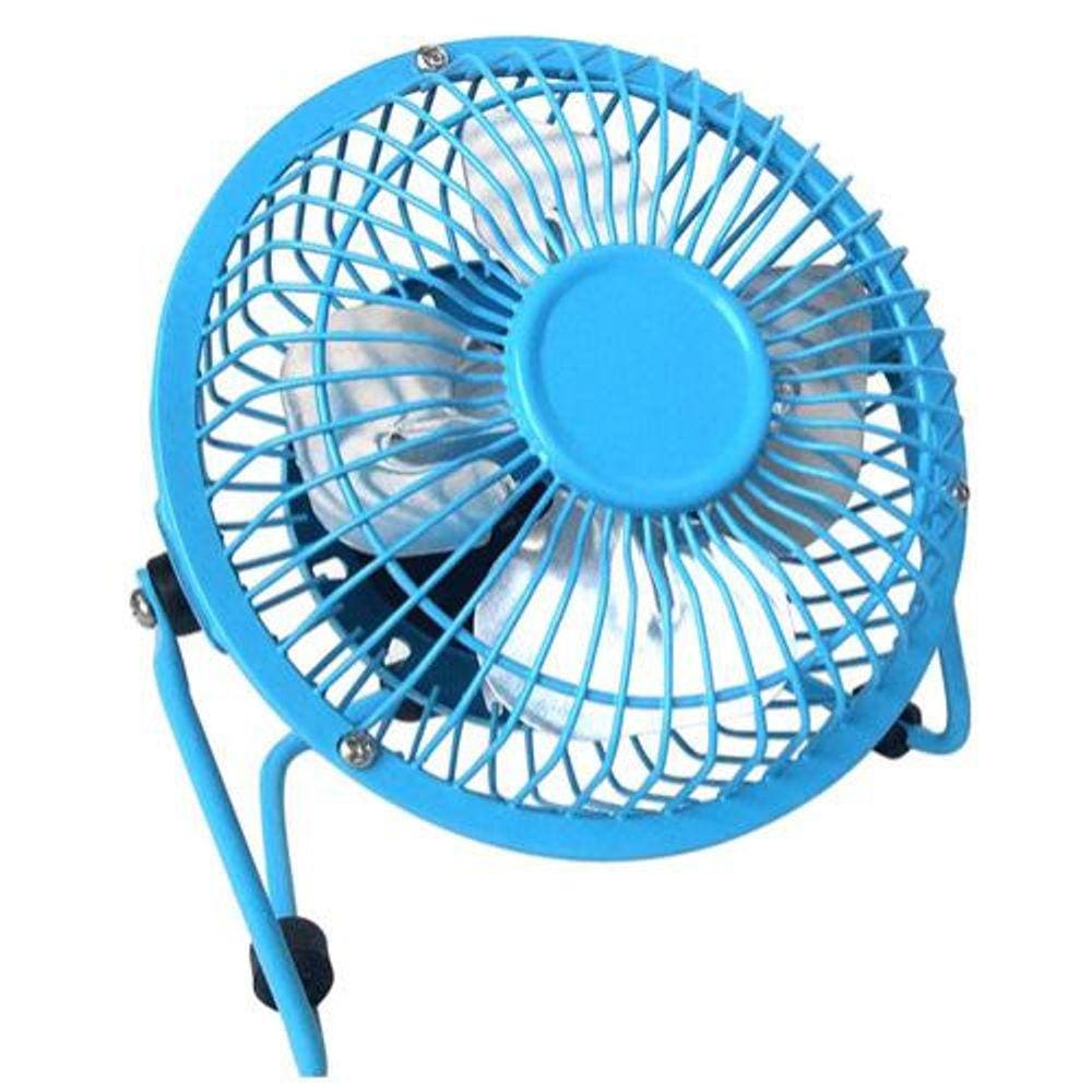 Ventilador De Mesa Usb em Metal Laptop, Notebook, Pc DS-921 / DS1660 - Azul Claro