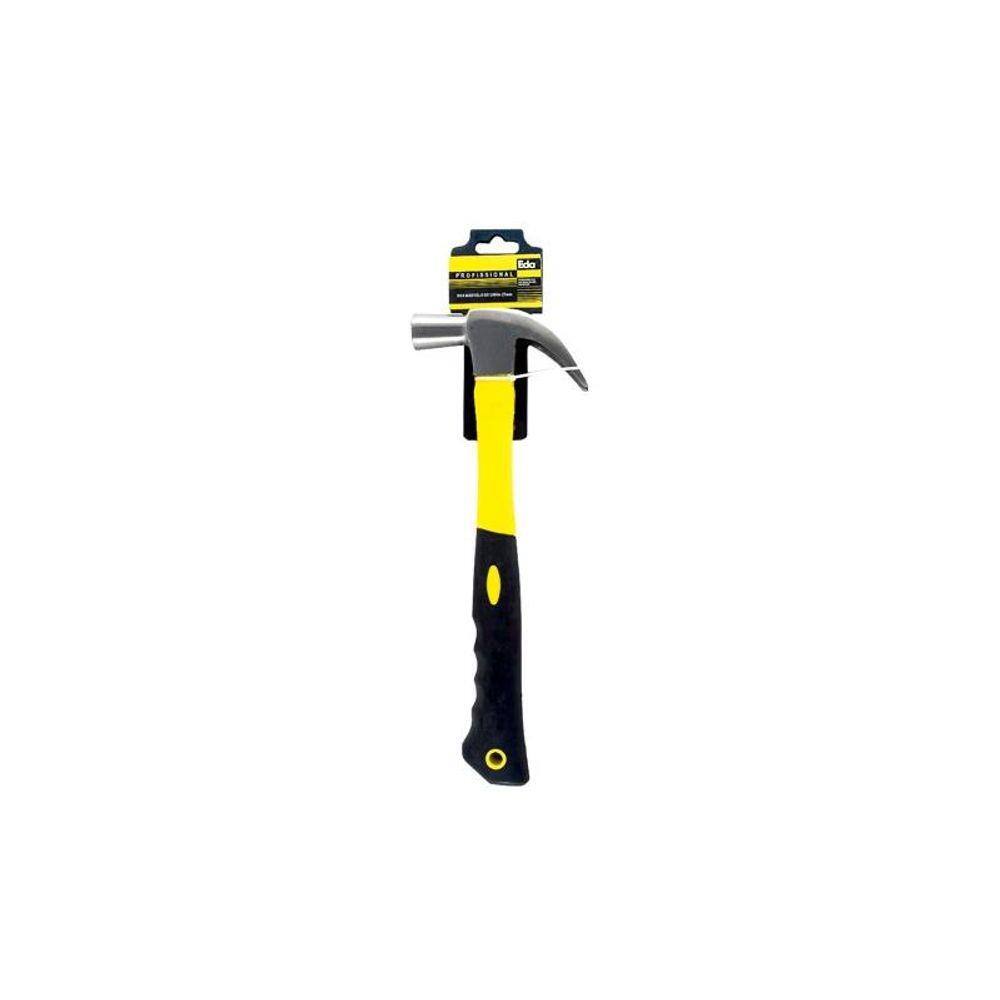 Martelo Unha Cabo Fibra De Vidro 27Cm Emborrachado Eda