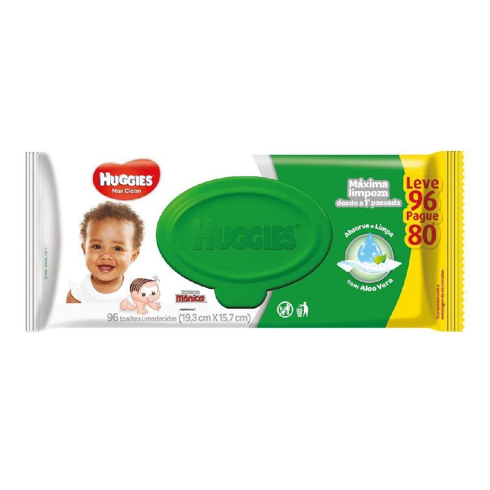 Lenços Umedecidos Turma da Mônica - 96 Unidades - Huggies
