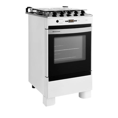Fogão Brastemp 4 Bocas Clean Timer BFO4TAB Branco - Bivolt Menor preço em Fogão Brastemp 4 Bocas Clean Timer BFO4TAB Branco - Bivolt