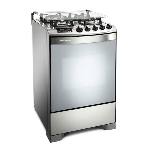 Fogão Brastemp 4 Bocas Maxi BFS4DAR com Grill - Inox - 110v Menor preço em Fogão Brastemp 4 Bocas Maxi BFS4DAR com Grill - Inox - 110v