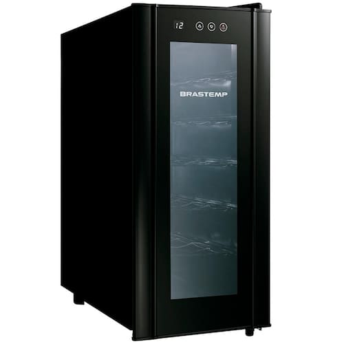 imagem-Adega de Vinhos Brastemp BZC12BE com Iluminação Led com Painel Eletrônico para 12 Garrafas - Preta - 220V