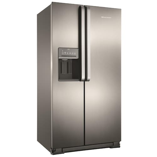 Refrigerador Brastemp Side By BRS62CR Side Ative! com Ice Maker 560L - Inox - 110v Menor preço em Refrigerador Brastemp Side By BRS62CR Side Ative! com Ice Maker 560L - Inox - 110v