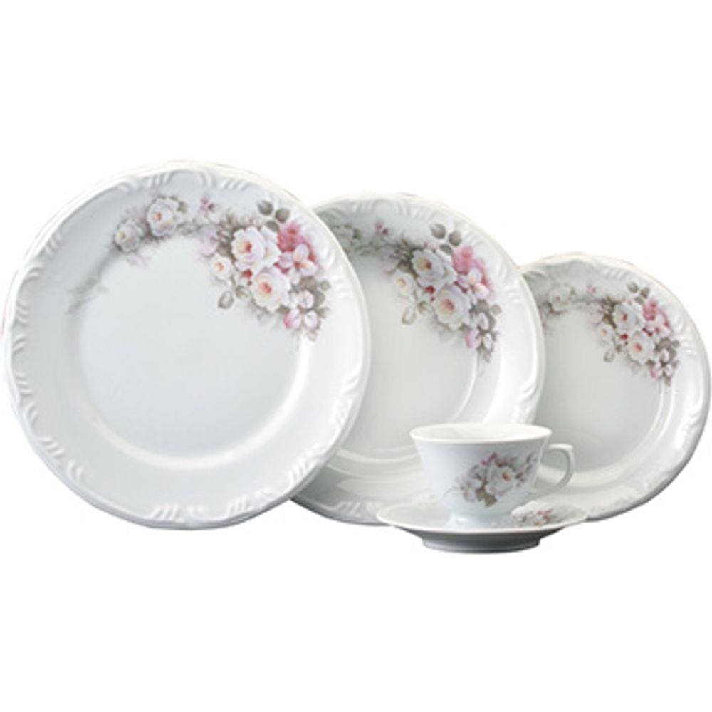 Aparelho de Jantar 42 Peças Vitória Porcelana Schmidt