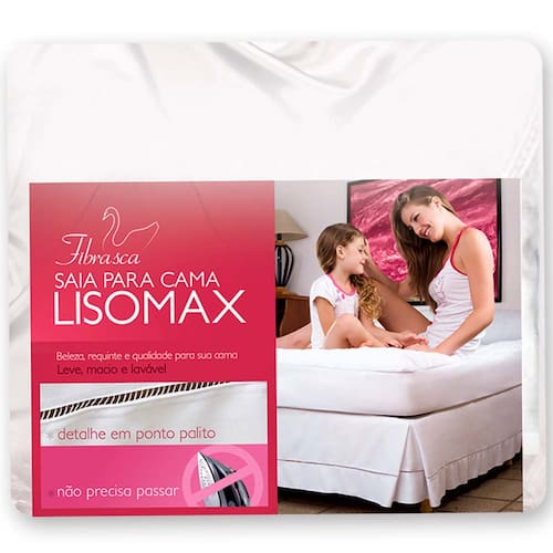 Saia para Cama Box Queen Fibrasca Lisomax Menor preço em Saia para Cama Box Queen Fibrasca Lisomax