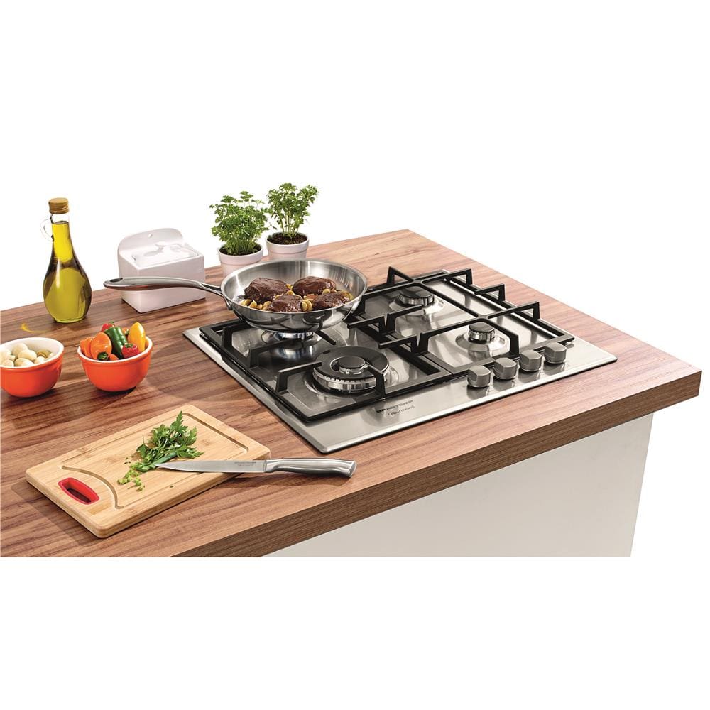 Cooktop a Gás 4 Bocas Brastemp Gourmand BDK60DRBNA Acendedor Superautomático Inox - 220v
