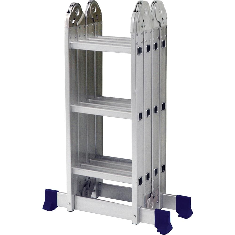 Escada Multifuncional Alumínio Mor 5131 4x3 12 Degraus Dobrável Suporta até 150kg Altura Máxima 3,36m