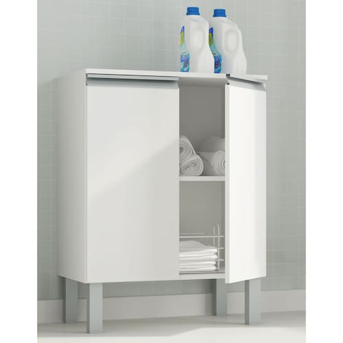 Balcão para Área de Serviço BRV BS-33-06 com 2 Portas- Branco Menor preço em Balcão para Área de Serviço BRV BS-33-06 com 2 Portas- Branco