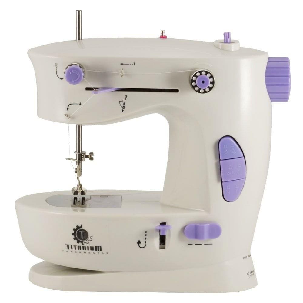 Máquina de Costura Portátil Pilha E fonte 110/220 Com Luz (8088)