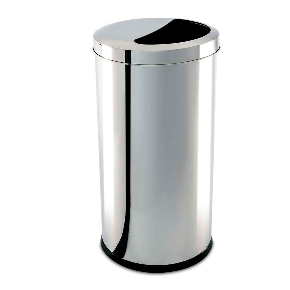 Lixeira Brinox Decorline 3063/205 com Tampa 1/2 Lua Inox - 40,5 L