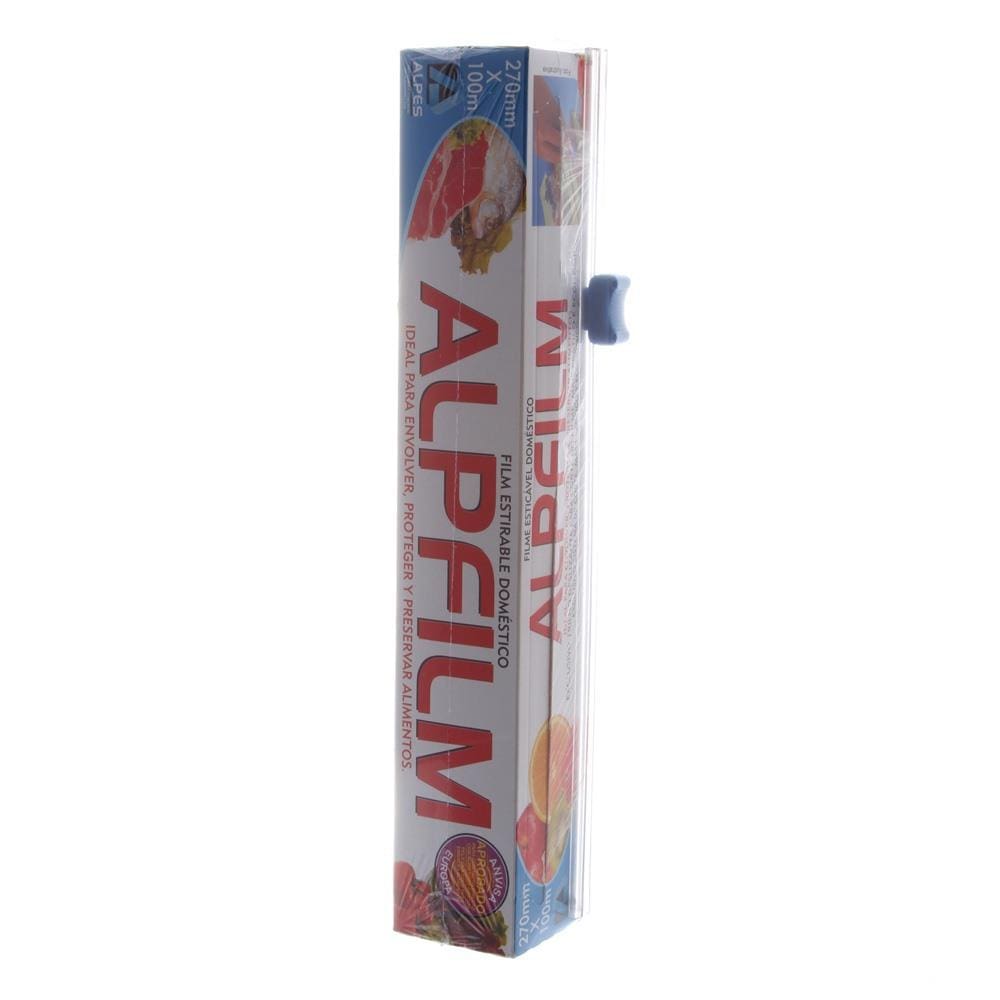 Filme de PVC Esticável para uso Doméstico com Trilho 270mm X 100m Alpfilm