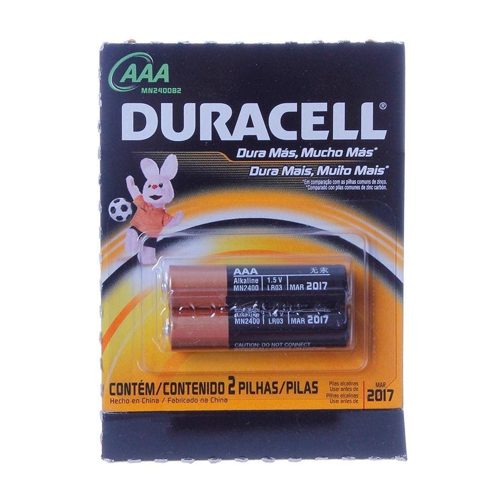 Pilha AAA com 2 Unidades Duracell