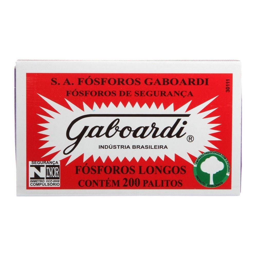 Fósforo Longo com 200 Palitos Gaboardi