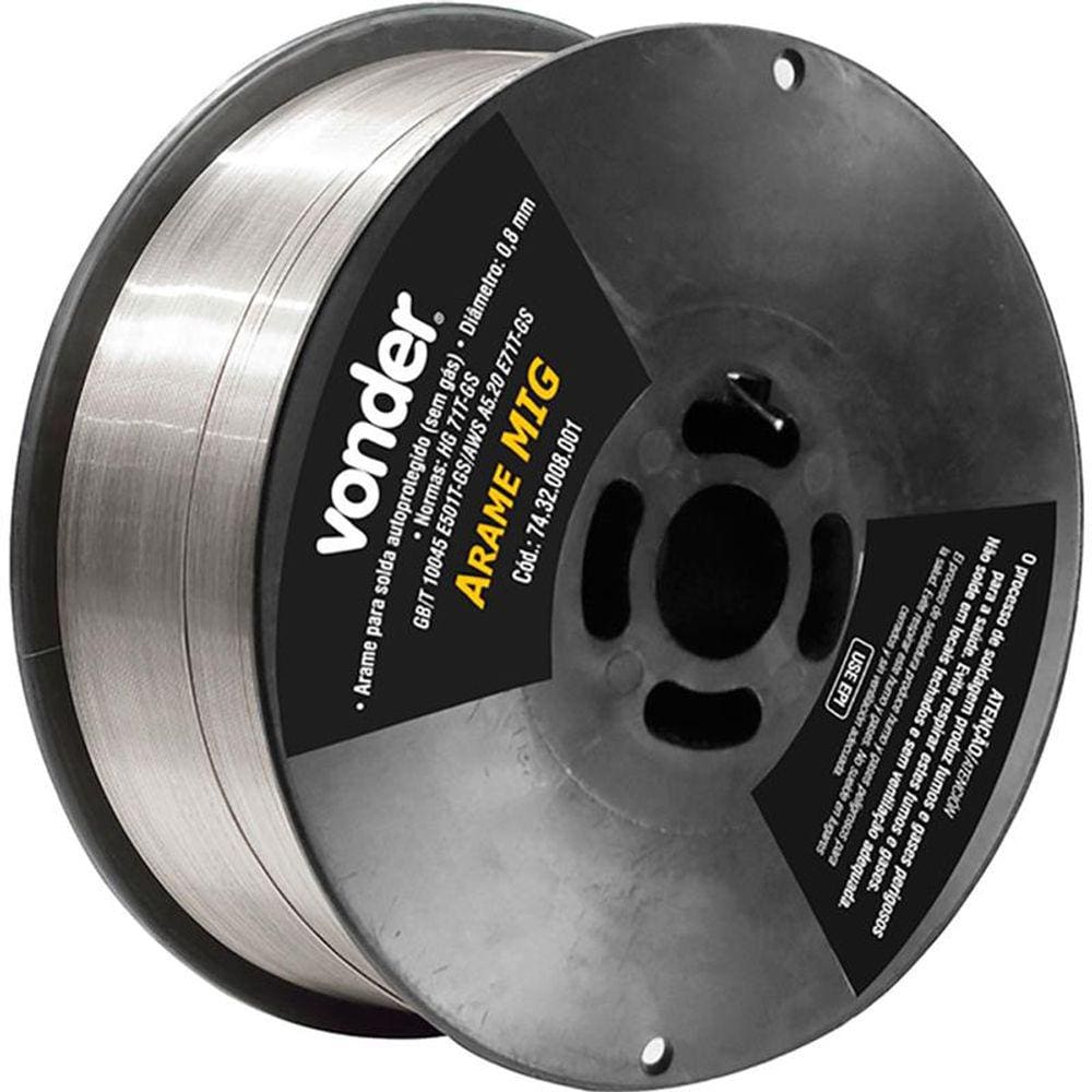Arame Mig De 0,8 Mm 1 Kg Sem Gás Vonder
