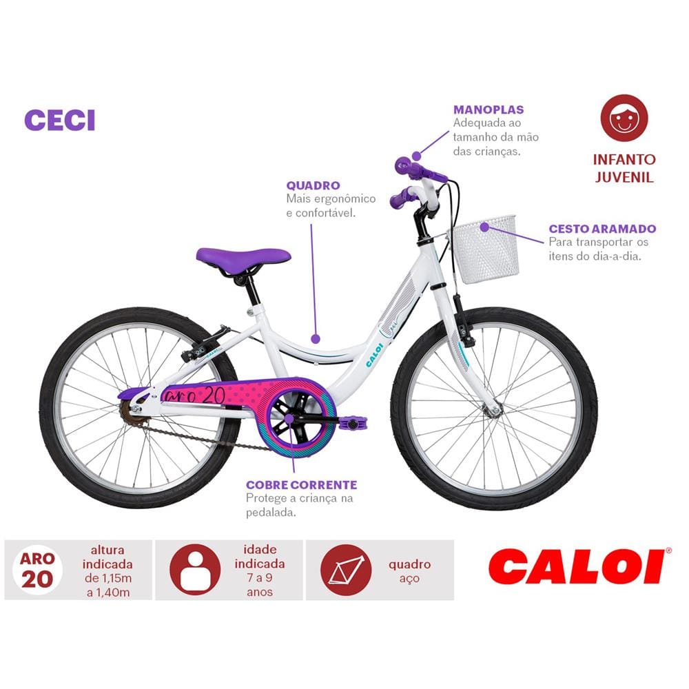 Bicicleta aro 24 caloi ceci com 21 marchas cod item 11647905 | Extra