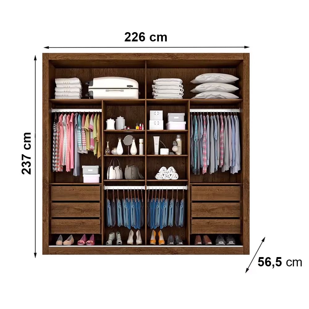 Guarda-Roupa Casal Europa Triunfo Flex 2 Portas | Extra