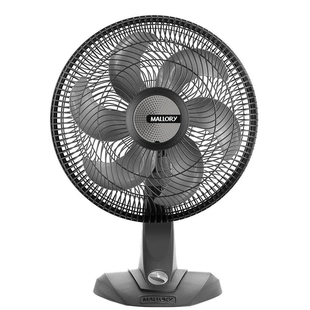 Ventilador de Mesa Mallory Olimpo TS com 3 Velocidades - Preto/Grafite