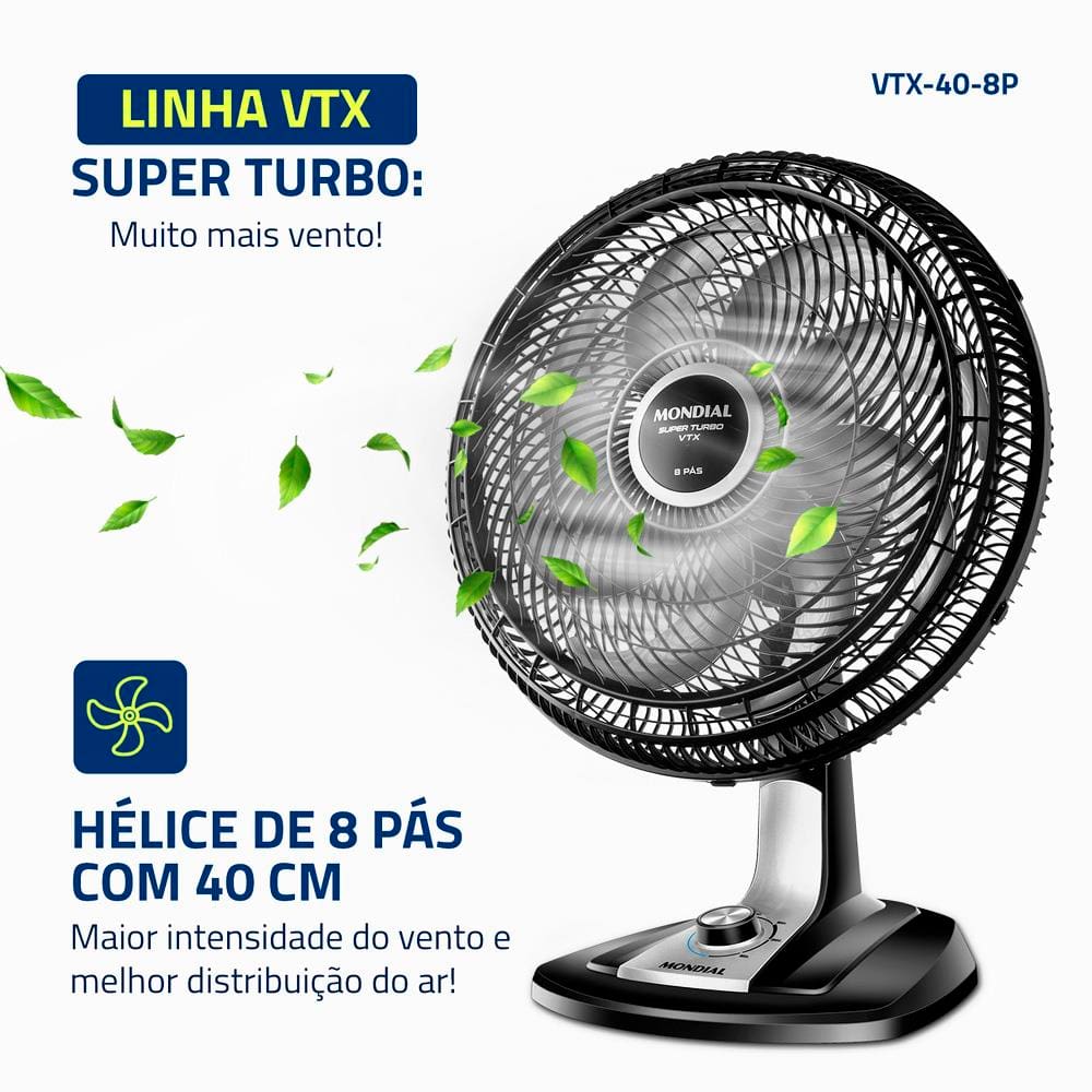 Ventilador de Mesa 40cm Mondial Super Turbo | Extra