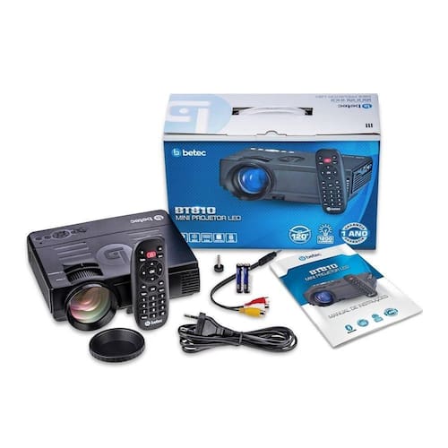 Mini Projetor Led Portatil - Betec BT810 - 1200 Lumens - Bluetooth - Entrada HDMI, VGA, AV, SD e USB é boa?