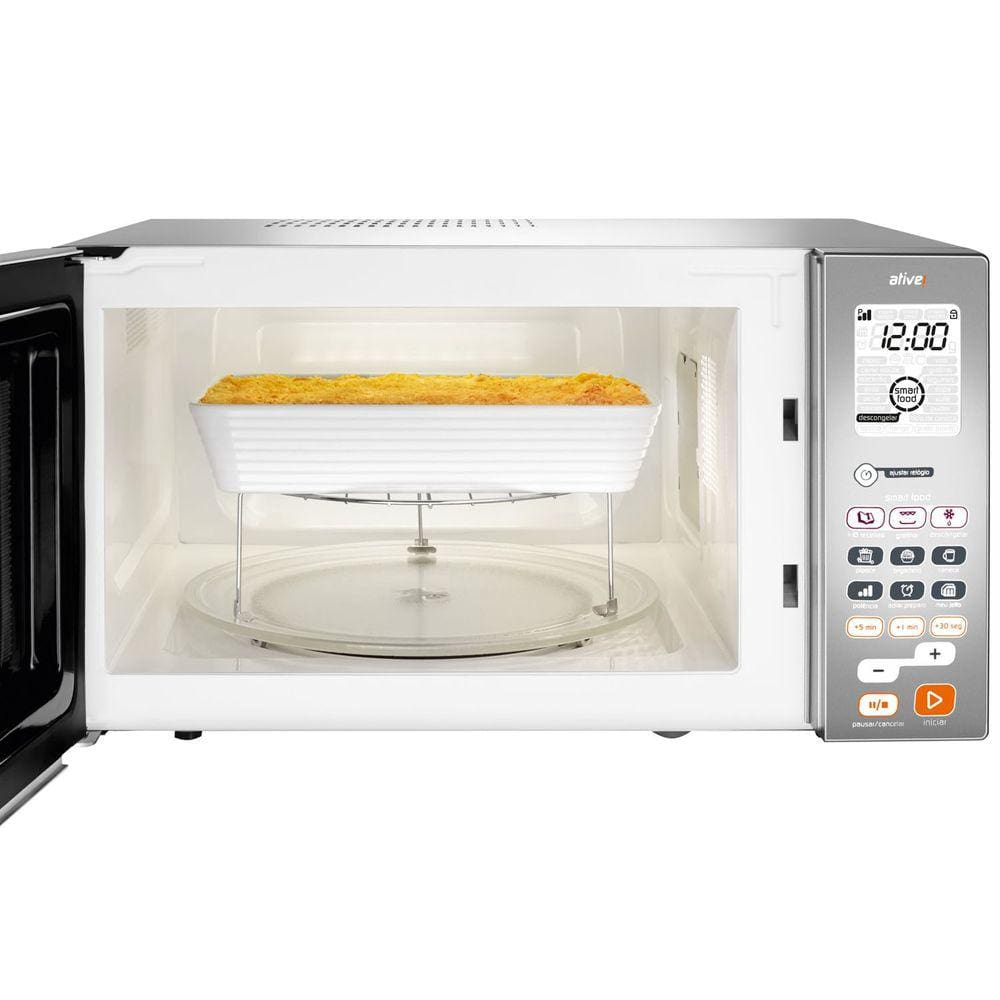 Microondas Brastemp Ative! 38 Litros Inox com Função Grill BMJ38ARANA