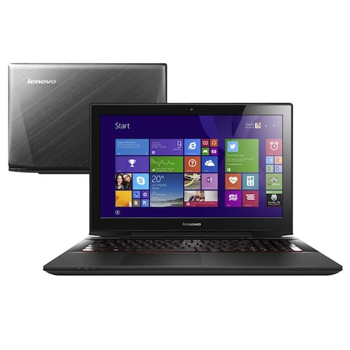 imagem-Notebook Gamer Lenovo Y50-70 com NVIDIA GeForce GTX 960M, Intel® Core™ i7-4720HQ, 16GB, 1TB, Gravador de DVD, HDMI, LED 4K 15.6” e Windows 8.1