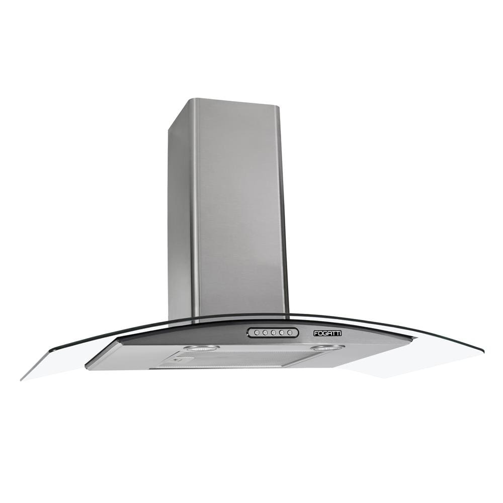 Coifa de Parede Fogatti Vidro Curvo Slim Inox - 90cm