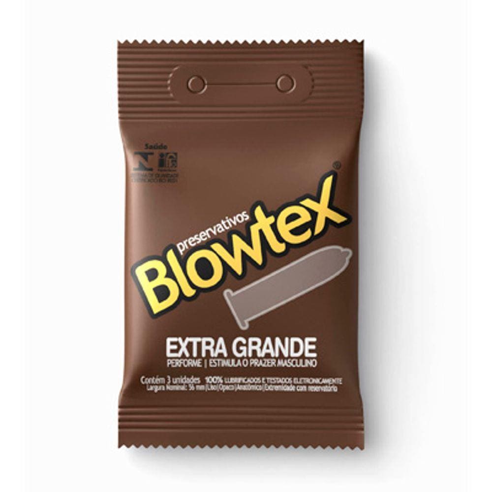 Preservativos Extra Grande emb. com 3 uni. - Blowtex