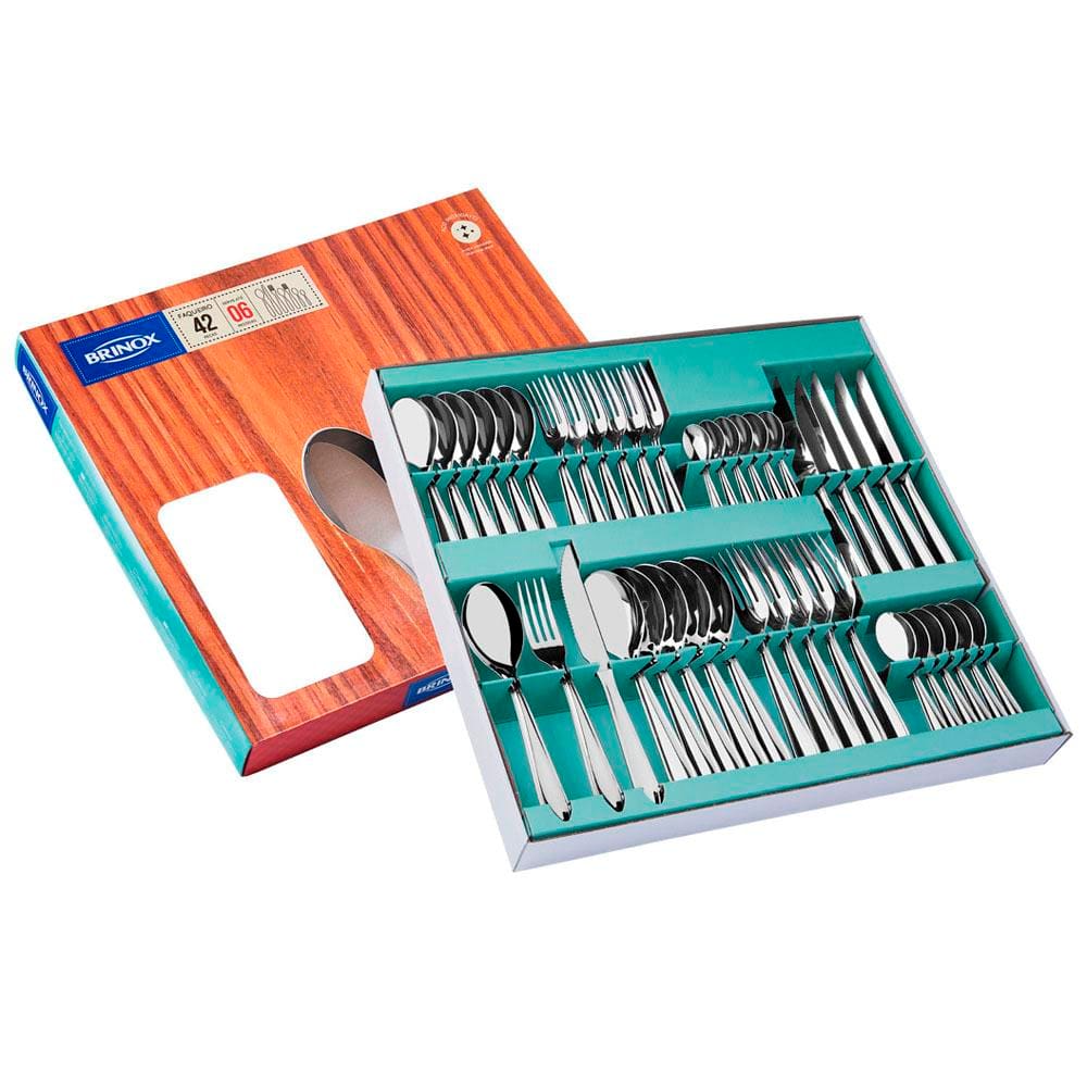 Faqueiro Brinox Lyon Inox 5101/118 - 42 peças