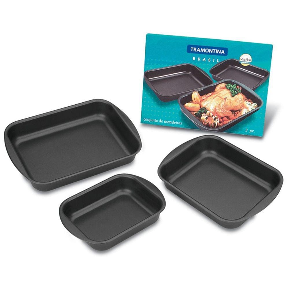Conjunto de Assadeiras Antiaderentes 3 peças Brasil Tramontina 20099020