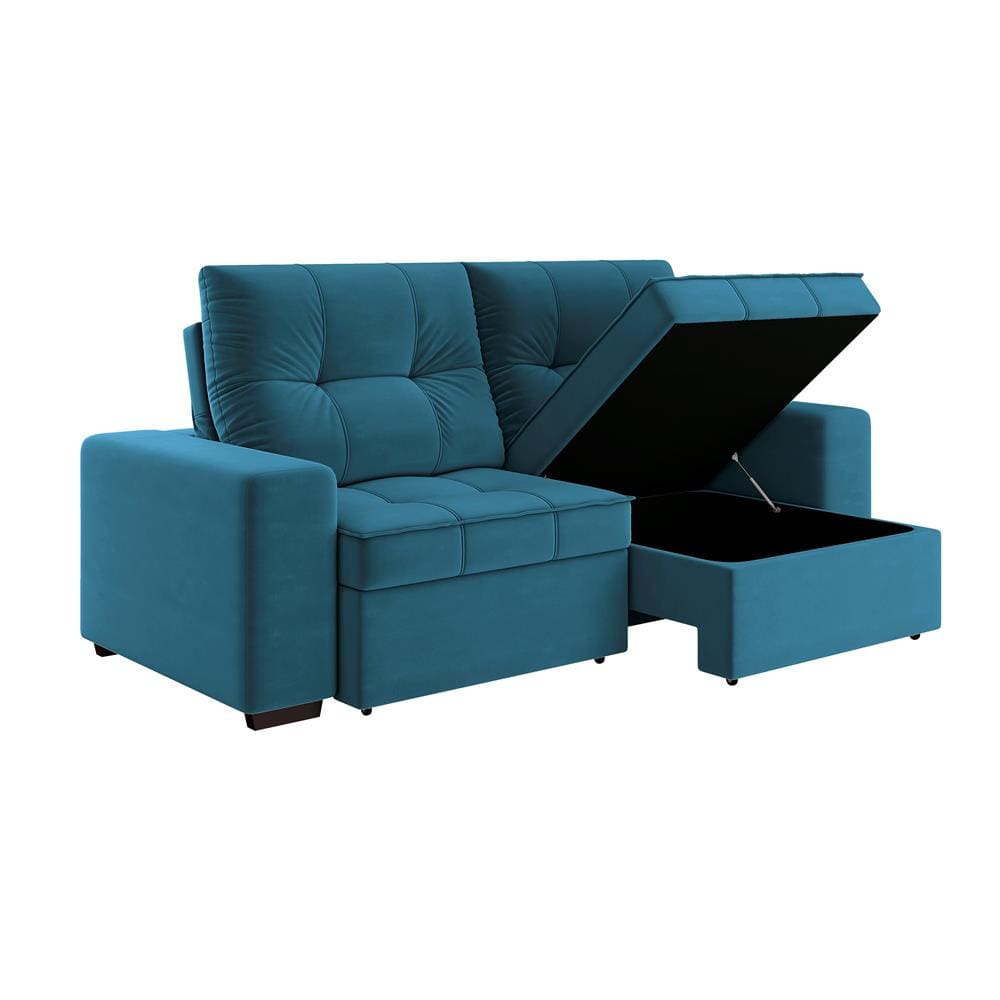Sofa4 lugar linoforte dublin com assento retratil encosto reclinavel e