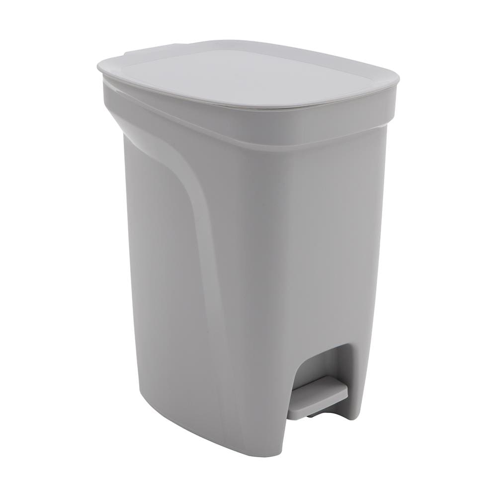 Lixeira Tramontina com Pedal Basic Compact em Polipropileno Cinza – 10 L