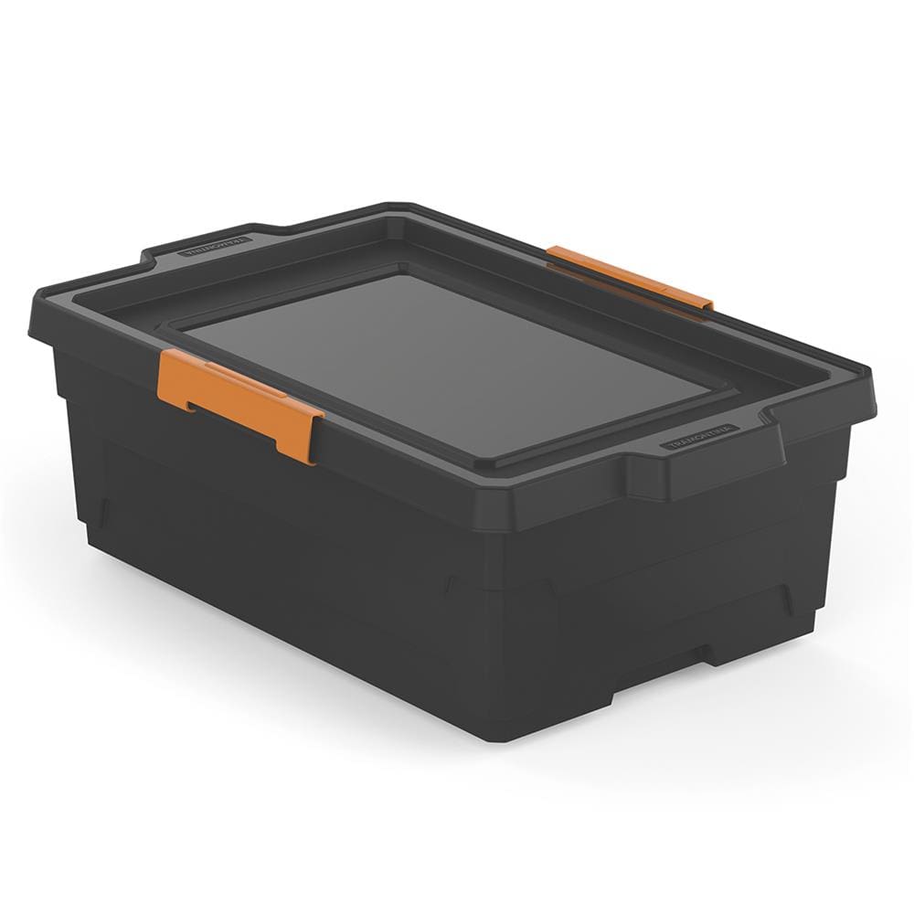 Caixa Organizadora Tramontina com Tampa e Rodas 92554009 40L – Preta