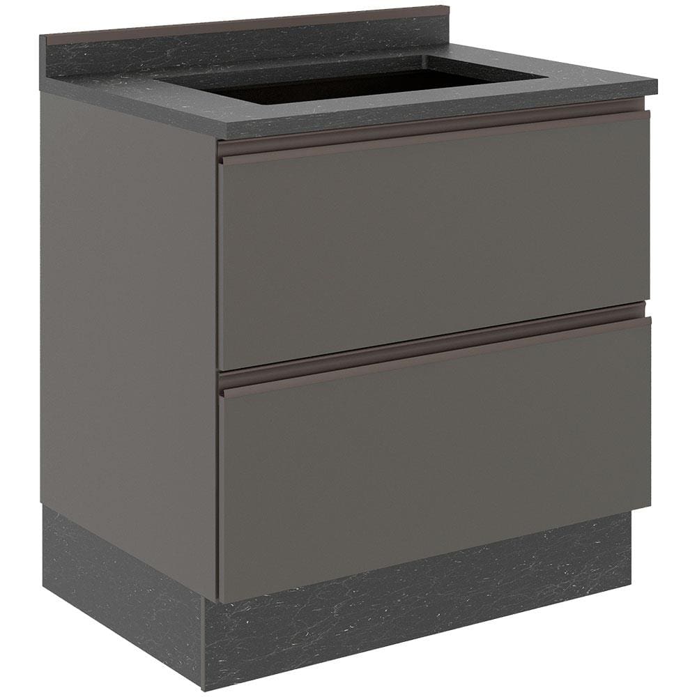 Balcão Cooktop Bartira Linea 5 Bocas com 1 Gaveta e 1 Porta Basculante - 80,1cm de largura