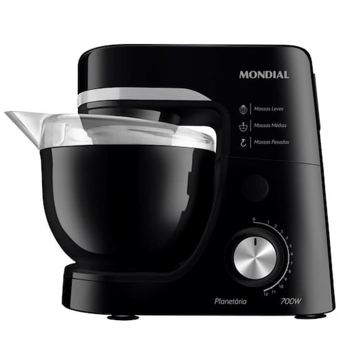 Batedeira Planetária Mondial BP-03 com 12 Velocidades e 700W – Preto é boa?