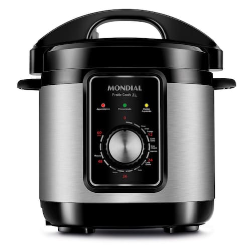 imagem-Panela Elétrica de Pressão Mondial PE-47 Pratic Cook 3L - Inox - 110V