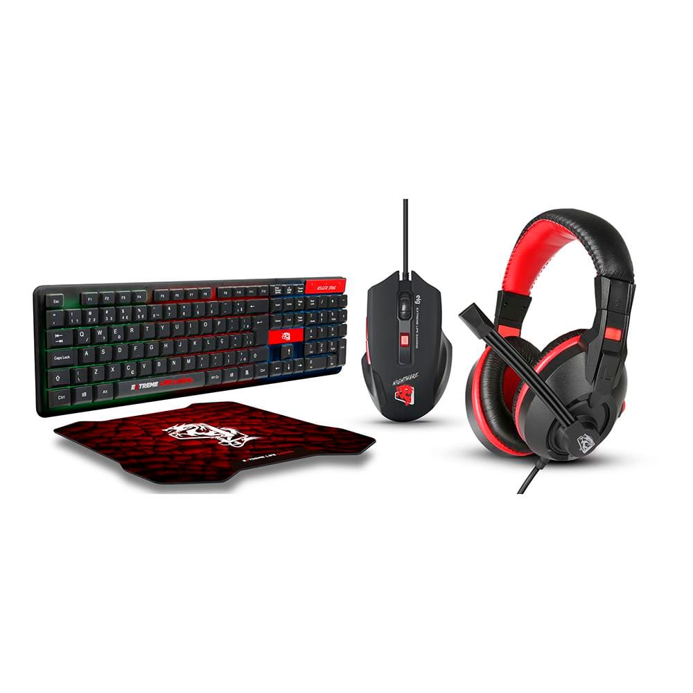 Combo Gamer ELG Extreme Life Gaming - Vermelho
