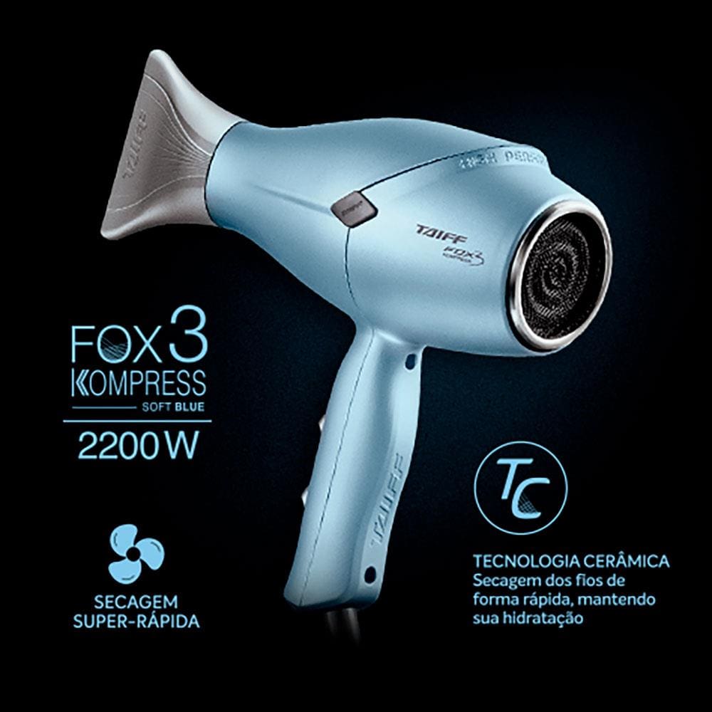 Secador de Cabelos Taiff Fox 3 Kompress Blue | Extra