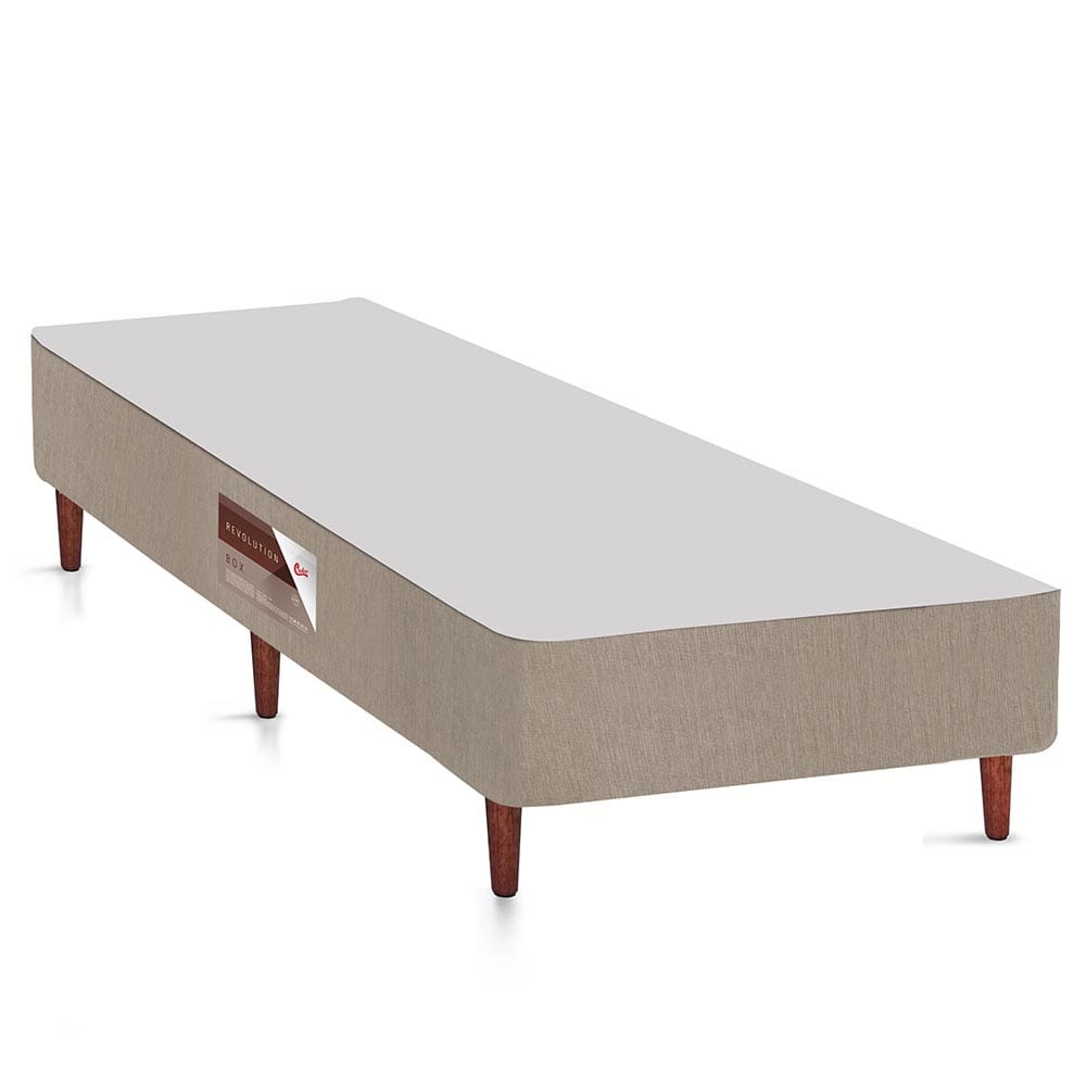 Base Box para Colchão Solteiro Castor Revolution 27x88x188 cm – Bege/Marrom