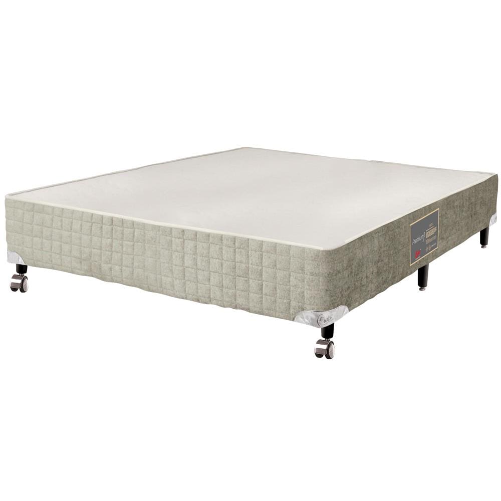 Base Box para Colchão de Casal Castor Premium Gel 39x138x188 cm - Cinza/Branco