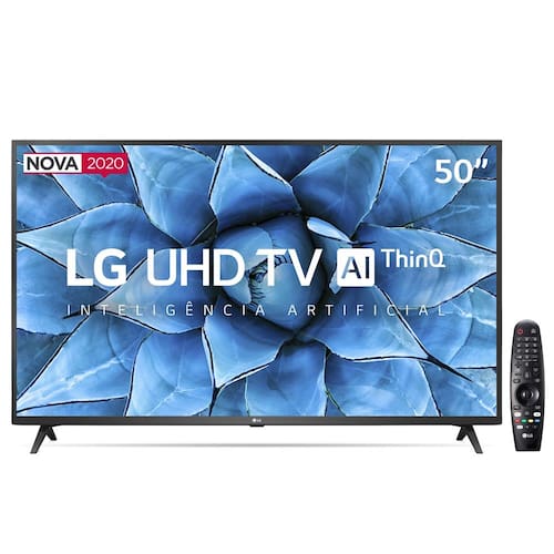 Smart TV LED 50" UHD 4K LG 50UN7310PSC Wi-Fi, Bluetooth, HDR, Inteligência Artificial ThinQ AI, Google Assistente, Alexa, Controle Smart Magic - 2020 Menor preço em Smart TV LED 50" UHD 4K LG 50UN7310PSC Wi-Fi, Bluetooth, HDR, Inteligência Artificial ThinQ AI, Google Assistente, Alexa, Controle Smart Magic - 2020