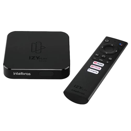 Menor preço em Smart Box Intelbras Izy Play Android TV com Entrada USB, Bluetooth, Full HD e Comando de Voz