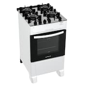 Fogão Atlas 4 Bocas Mônaco Top Glass com Mesa de Vidro e Acendimento Automático Bivolt - Branco