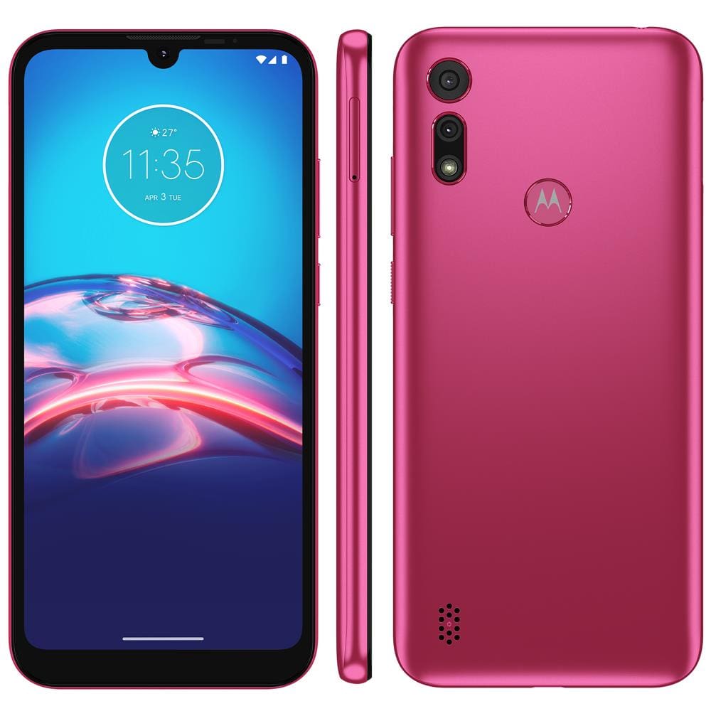 Smartphone Motorola Moto e6s Pink 32GB, Tela Max Vision de 6.1\