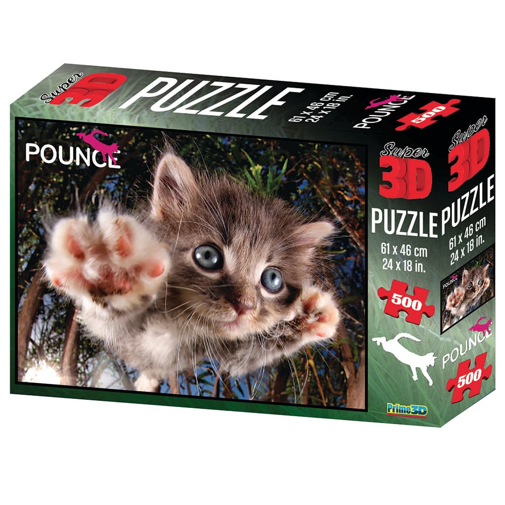 Puzzle Multikids Super 3D Modelo Gato - 500 Peças