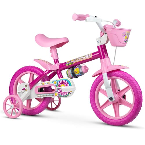 imagem-Bicicleta Aro 12 Nathor Flower - Rosa