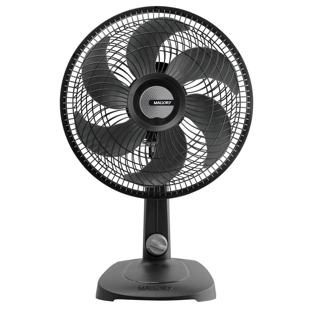 Ventilador de Mesa Mallory TS30 com 3 velocidades, 30cm, 6 Pás - Preto
